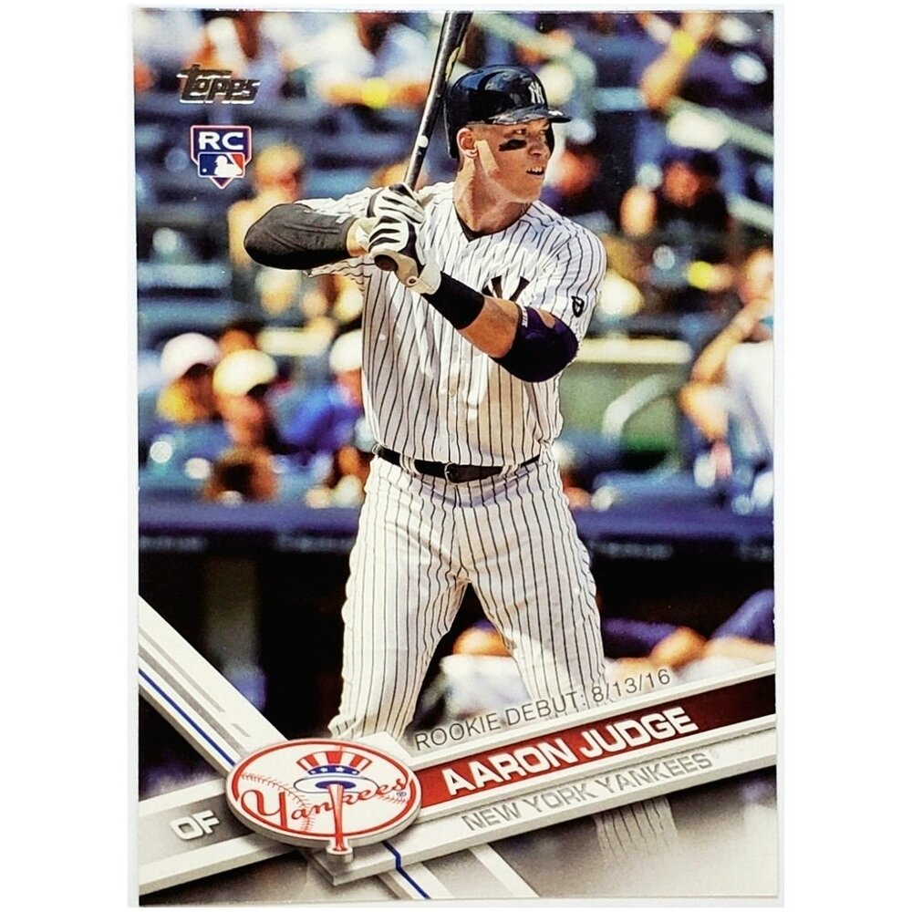 AARON JUDGE ROOKIE 2017 TOPPS UPDATE #US99, YANKEES, ROOKIE OF THE YEAR, 3X MVP